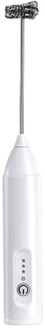 미니 우유 Frother USB 충전식 3 속도 폼 메이커 커피 털 믹서 전기 핸들 블렌더 계란 비터 뜨거운 요리 도, 1개, 02 하얀색, 1ml