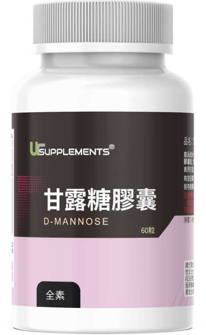 UrSUPPLEMENTS D-mannose 甘露糖膠囊, 1個, 60顆