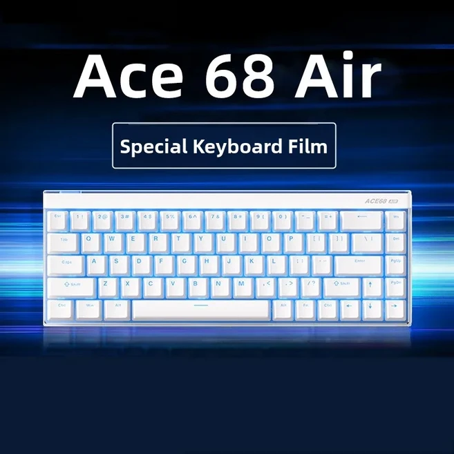 MCHOSE 키보드 보호 필름 Ace68/60Pro 마그네틱 축 게이밍 키보드 방수 실리콘 방진 맞춤형 키캡 보호 커버, 03 Ace 68 Air용 키보드 보호 필름