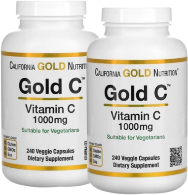 California GOLD C 비타민 C 1000mg Veggie Caps Vitamin, 240정, 2개 - 쿠팡