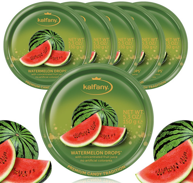 칼파니 수박맛 캔디 독일사탕 하드캔디, 150g, 6개