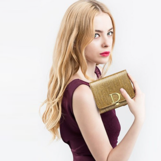 여성 고급 스러운 펄소가죽 반지갑 BYN-3206