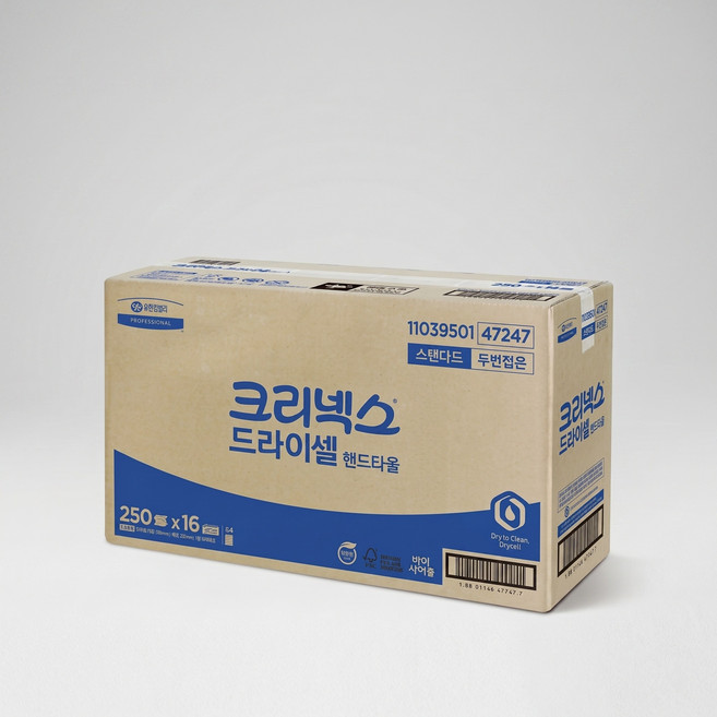 크리넥스 드라이셀 핸드타올 멀티폴드 47247, 1박스, 4000매