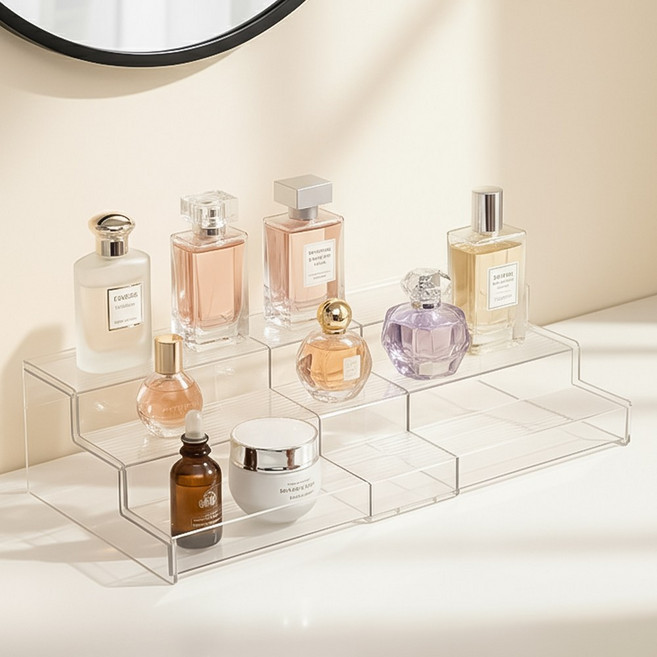 일상색감 길이 조절 클리어 향수진열대, 1개, 투명