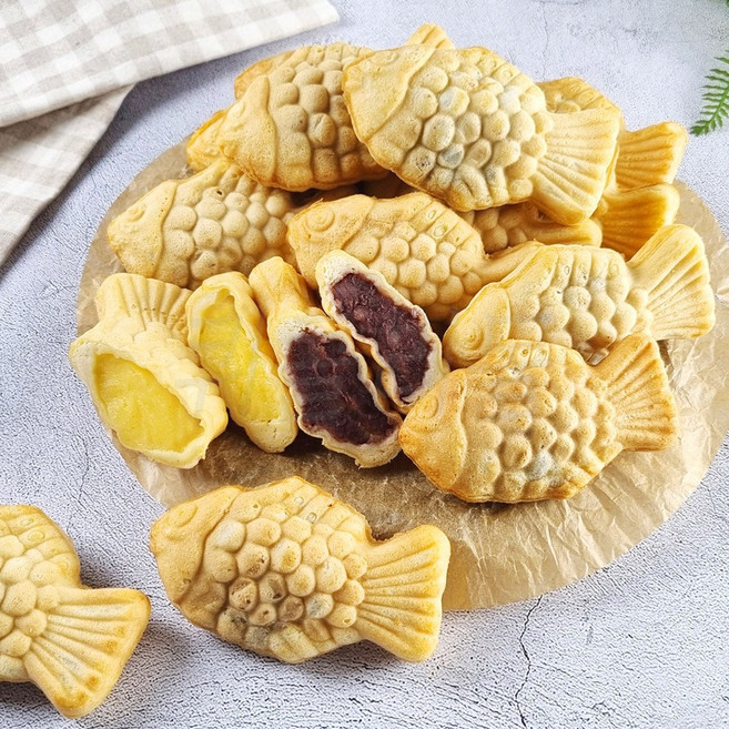 [팔도맛쟁이] 우리밀 팥/슈크림 붕어빵 2종, 2개, 1kg