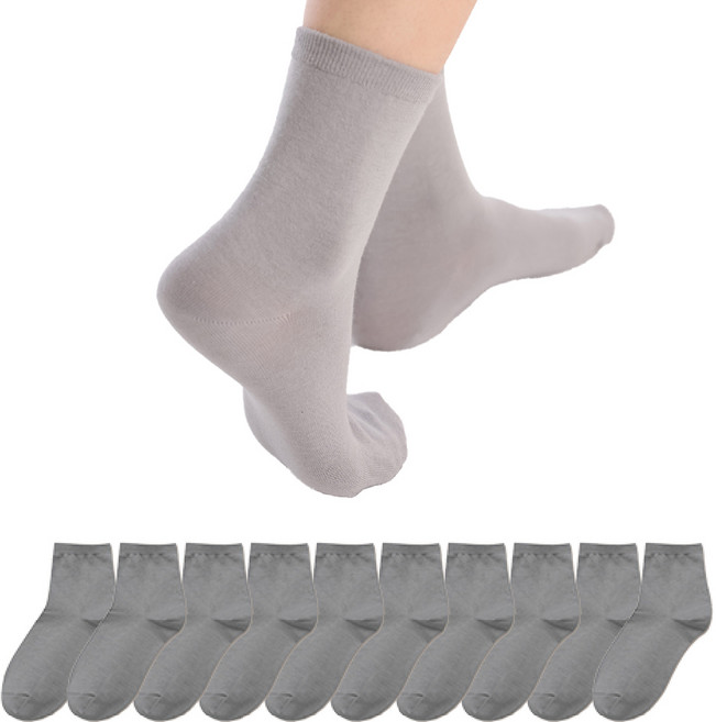이노케어플러스 여성용 항균 발냄새 제거 무지 양말 10켤레