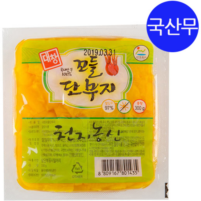 대창 꼬들단무지 300g, 1개