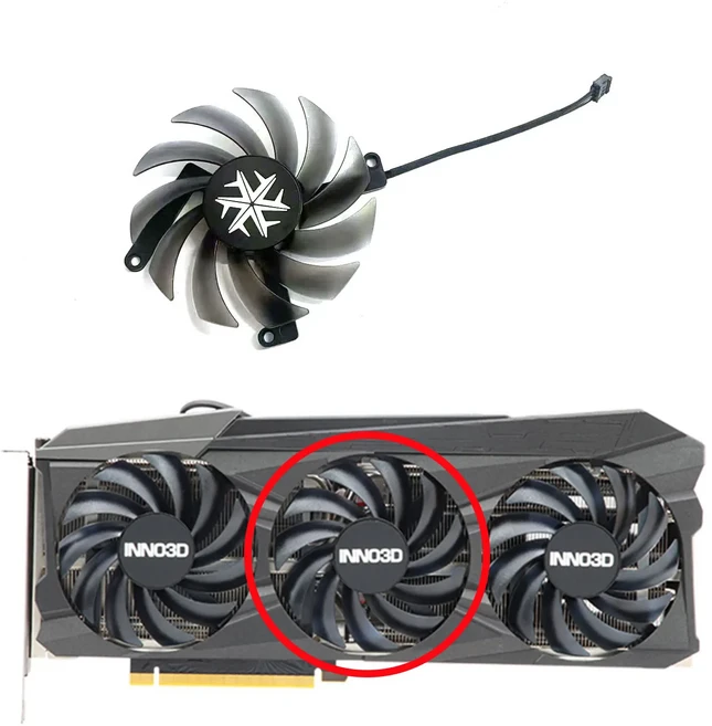 INNO3D RTX 3080 3080ti 3090 iCHILL X4 어른스 드래곤 그래픽 쿨러 CF-12915S 4PIN DC12V 0.35A RTX3080 3, 01 1 FAN