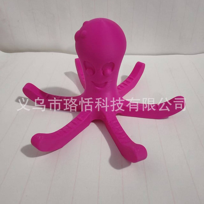 章魚造型水杯瀝水架，3D列印創意居家擺件, 玫紅, 1個