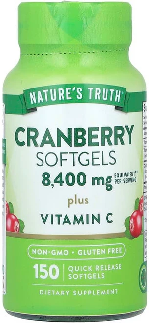 Nature's Truth 크랜베리 소프트젤 및 비타민C 플러스 빠른 방출 150정 Truth (네이처스 트루스), Nature's Truth, 크랜베리 소프트젤 및 비타, 1개 - 쿠팡