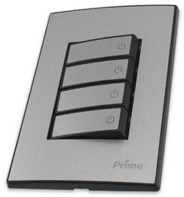 프라임 1개용 4구 스위치 실버블랙, 1개