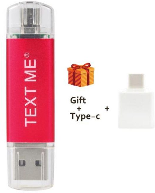 텍스트 ME Pendrive OTG 3 in1 OTG Type-c 플래시 드라이브 cle usb 2.0 스틱 64GB 128GB otg 펜 드라이브 4GB 8GB 16GB 32GB, 04 Red_01 4GB