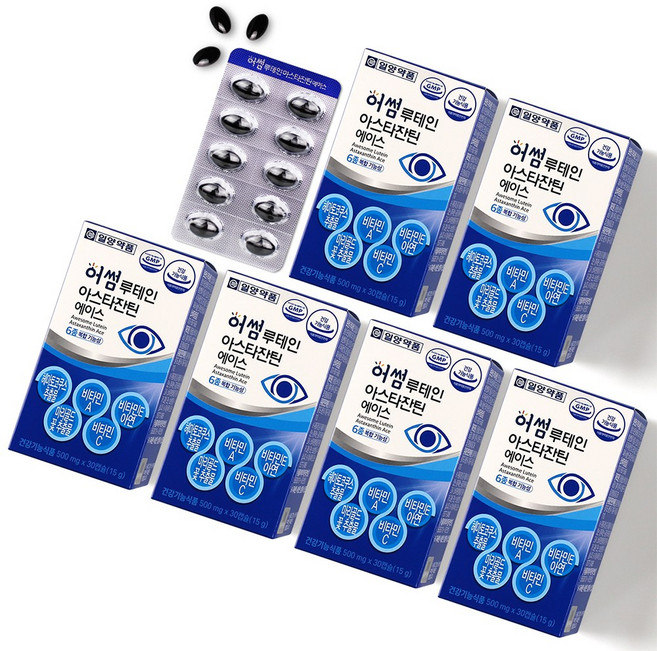 일양약품 어썸 루테인 아스타잔틴 헤마토코쿠스 에이스, 30정, 6개
