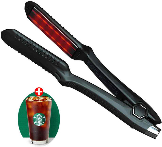 크락 범비 듀얼 원적외선 미용실 전문가용 볼륨 매직기 앞머리 고데기, 티타늄블랙+사은품