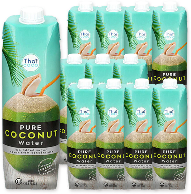 타이코코 코코넛워터/할랄 코셔인증제품, 1L, 12개
