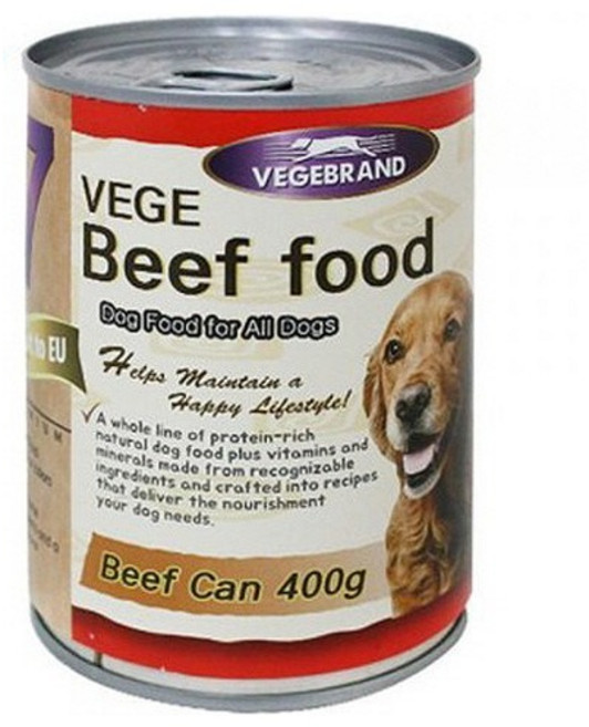 베게브랜드 강아지 통조림 대용량 캔, 소, 400g, 6개