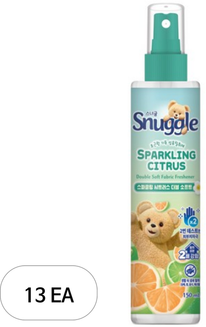 스너글 스파클링 시트러스 더블 소프트 섬유탈취제 본품, 150ml, 13개