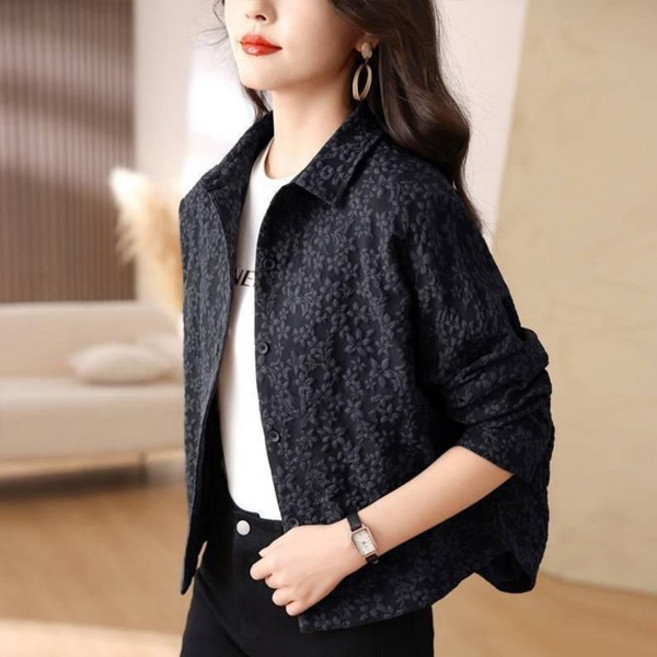 선빛 여성용 아델라 간절기 데일리 플라워 셔츠 자켓