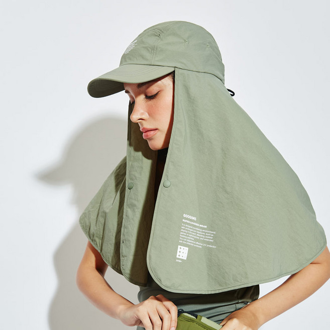 [방수/UV차단 99.9%]구김스 아웃도어/등산/낚시/캠핑/여행/물놀이/서핑겸용 와이드캡 +카탈로그포함, KHAKI(카키)