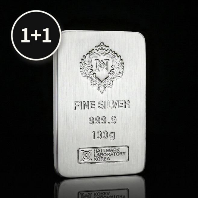 [골드앤금거래소] [당일출고]순은 로얄 실버바 100g [1+1][2개 구성/개별포장]