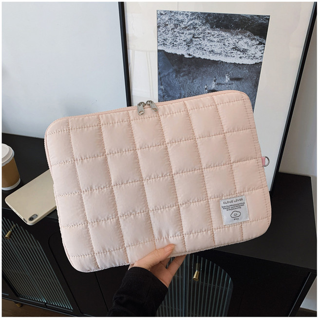 러프룸 퀼팅 누빔 노트북 아이패드 파우치
