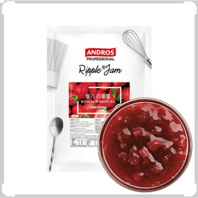 안드로스 딸기 리플잼1kg, 1kg, 1개