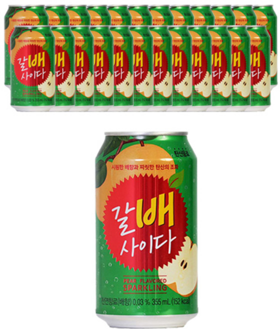 HAITAI 海太 水梨氣泡飲料 355ml, 24個