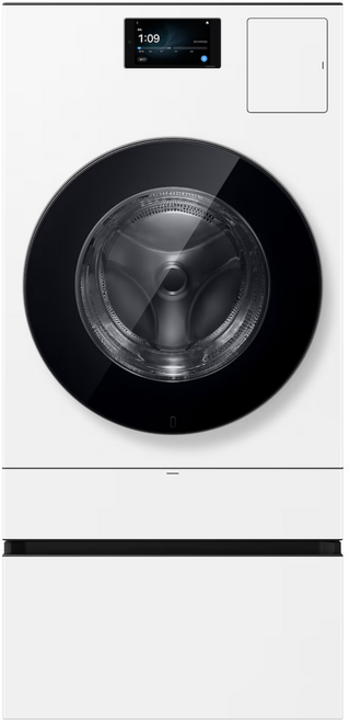 삼성전자 Bespoke AI 콤보 세탁기 25kg / 20kg 수납함 방문설치, 화이트, WD90H25BHWN1