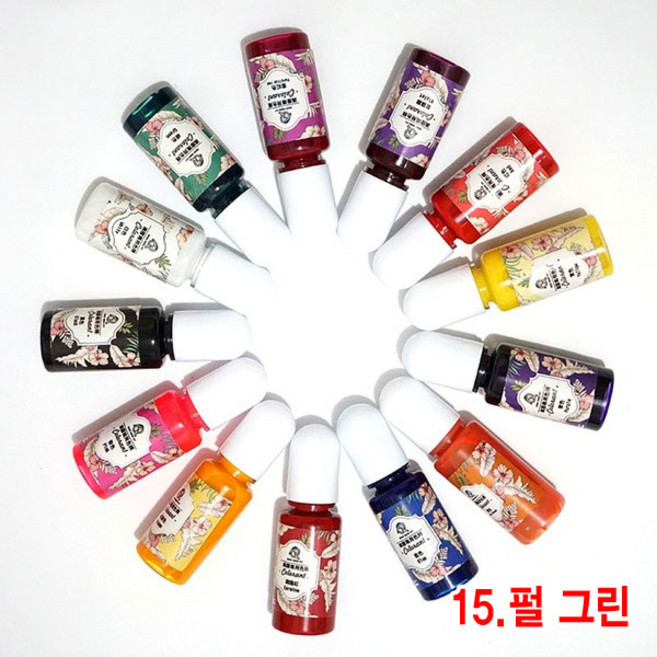 와이지알씨 미라클 레진 조색제 물감 안료 10g 모음 UV 레진공예, 15.레진 조색제 펄 그린 10g, 1개