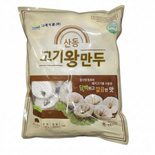 나래식품 산동 고기왕만두 1.4kg 1개