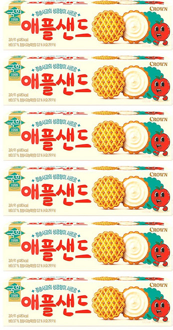 크라운 애플샌드, 91g, 6개