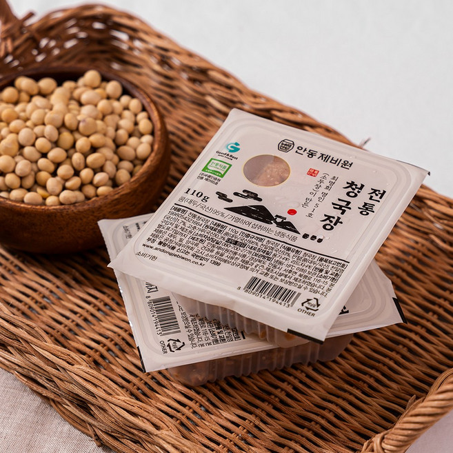 참신한 청국장 식품명인 최명희 손수 만든 국산콩 청국장 110g, 4개