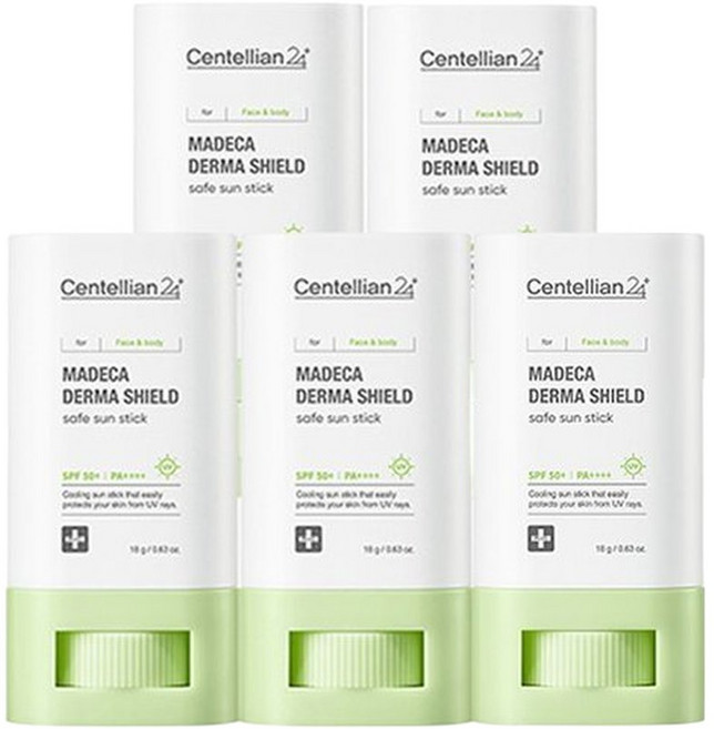 마데카 더마쉴드 세이프 쿨링 선스틱 18g 5개