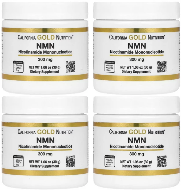 캘리포니아골드뉴트리션 NMN 300mg 분말 1개 30g, 4통 - 쿠팡