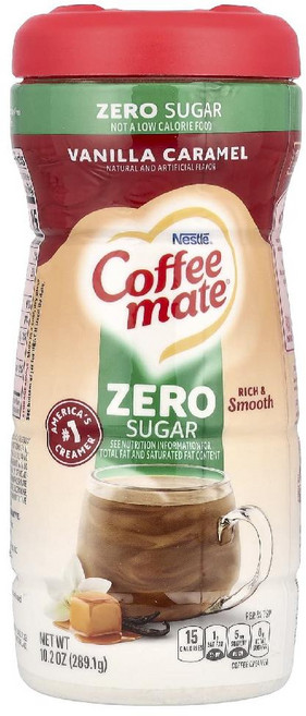 네슬레 커피메이트 크리머 무설탕 제로슈가 바닐라 캐러멜 289g, 1개