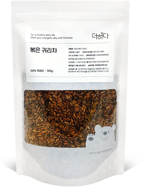 깨끗이 세척하고 증숙하여 볶아낸 더하다 볶은 귀리차 국산 국내산 500g, 1개, 1개입