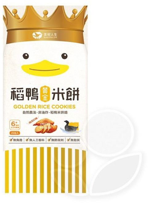 美好人生 黃金稻鴨米餅 - 地瓜口味 75g (25小包入), 1個