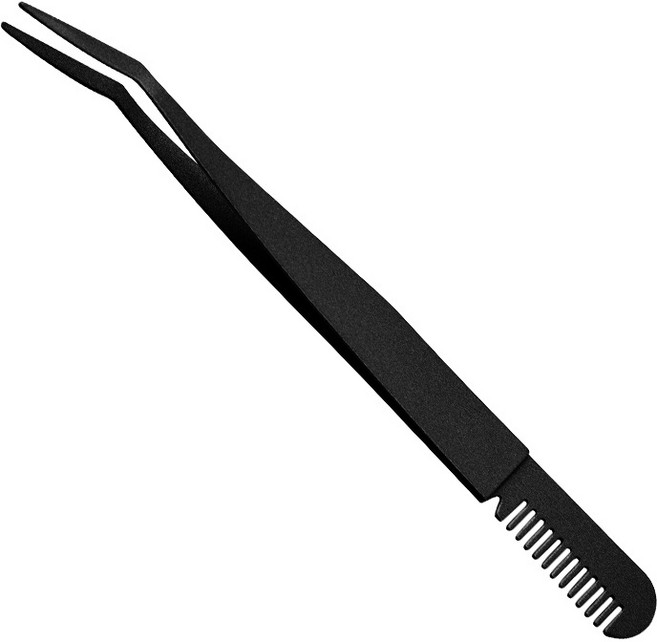 아몬드영 속눈썹 집게 핀셋 빗, 1개, 블랙