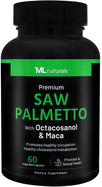 [미국빠른직구] 마이라이프 내추럴스 프리미엄 쏘팔메토 옥타코사놀 & 마카 60정, 1개