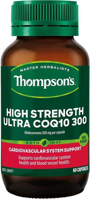 호주 톰슨 Thompson's CoQ10 하이스트렝스 울트라 코큐텐 300mg 캡슐, 6개, 60정