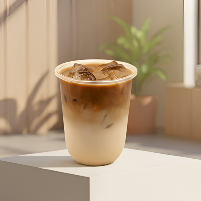 Q500 버블티 테이크아웃 아이스 PP 컵 카페용품 플라스틱컵 50개입, 1개