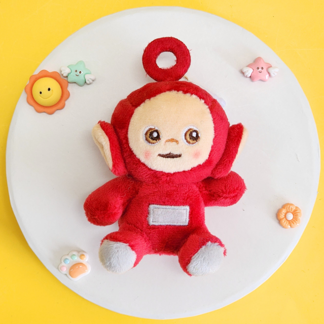 BSC 꼬꼬마 텔레토비 시팅 인형 열쇠고리 키링 보라돌이 뚜비 나나 뽀 가방고리 봉제인형 미니, 1개, 4. 뽀 시팅 미니키링, 7cm