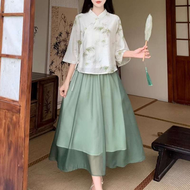 생활한복 세트 루즈핏 개량 복고풍 법복 절복