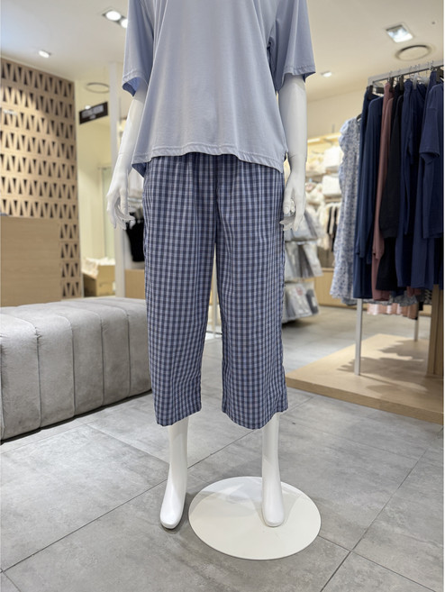 애니바디 남여공용 순면 100% 7부 체크 팬츠 ANLB25311_NC 강서점