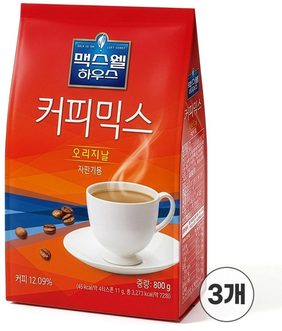 동서 맥스웰하우스 커피믹스 오리지날 800g 자판기용, 3개, 1개입