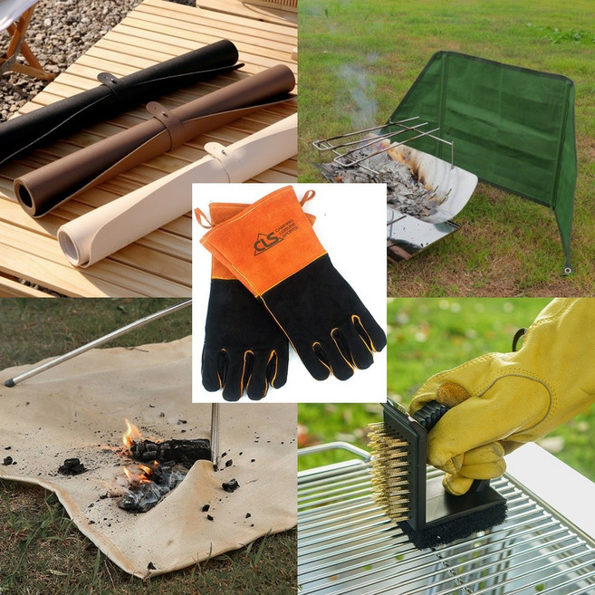 캠핑테이블매트 철판청소부러쉬 방화장갑 화로매트 화로대바람막이 테이블보 다목적브러쉬 화로대 패드 매트 버너바람막이 휴대용 백패킹, 테이블매트(55x85), 1개