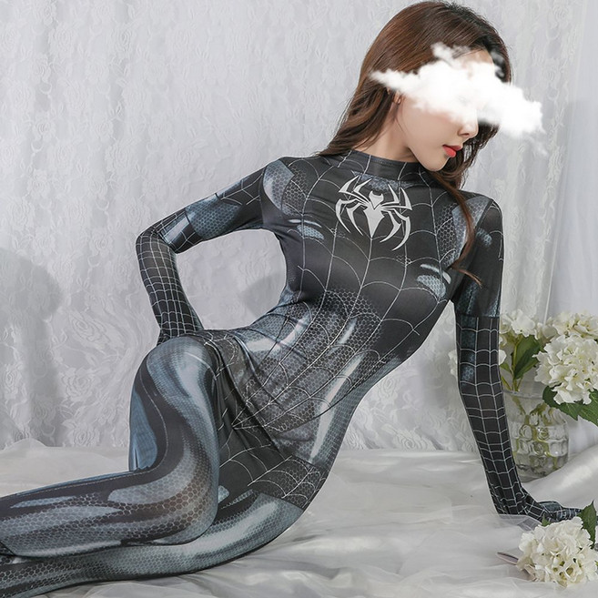 베놈 스파이더걸 코스프레 할로윈 의상 바디슈트