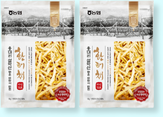 농협 용대리 설악산 황태채 100g 부드러운 자연건조 황태, 2개