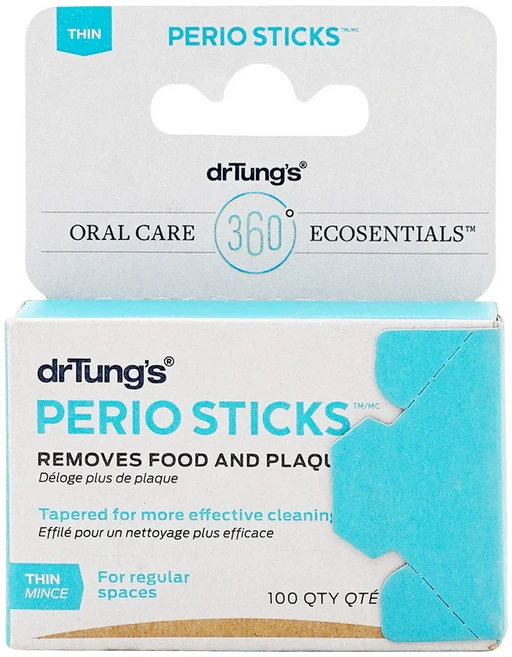 Dr. Tungs 페리오 스틱 리무브 푸드 치간 칫솔 플라그 씬 100 개입, 100개입, 1개 - 쿠팡