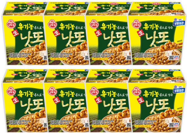 오뚜기 유기농콩으로 만든 생낫또, 8개, 150g